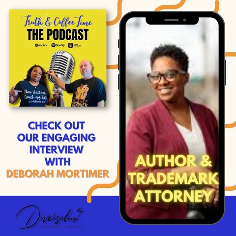 Truth and Coffee Time podcast graphic with Deborah Mortimer